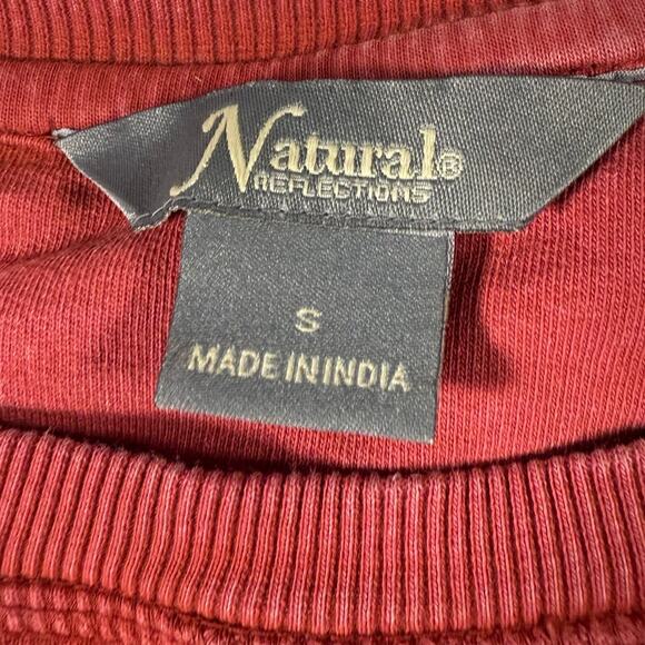 Natural Reflections Rust Red Crewneck Sweatshirt Women’s Small Cozy Pullover - Picture 5 of 5
